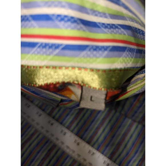 Visconti Black Long Sleeve Black Design Button Up Shirt Men's Size Large - Picture 9 of 9